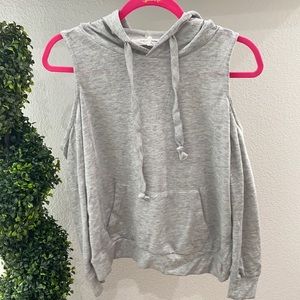 CUT OUT SHOULDER HOODIE